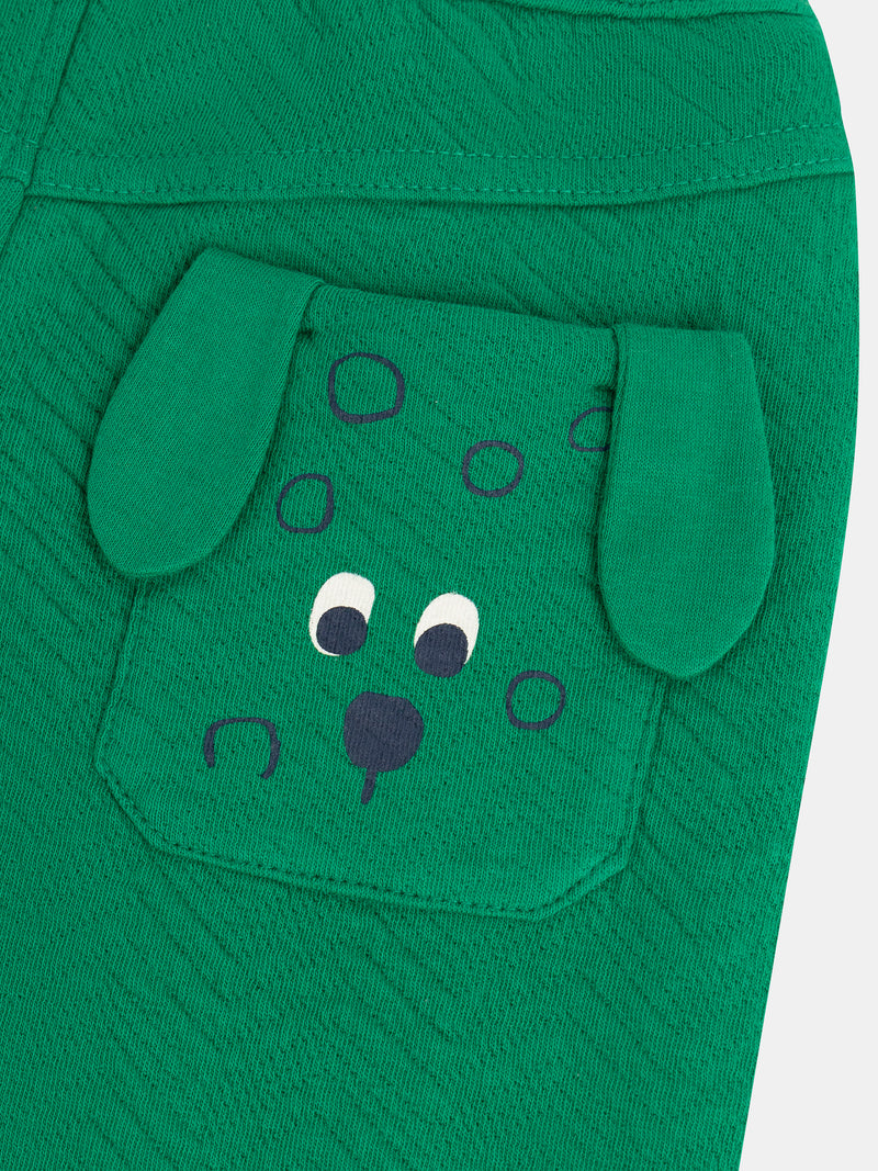 Pantaloni verdi "ARTY SCHOOL" per neonati maschi
