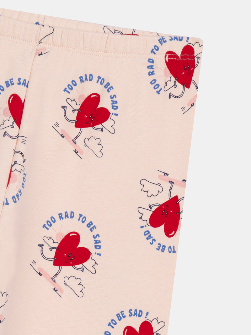 Pigiama rosa in felpa "My Heart Beats for Riding" per bambina