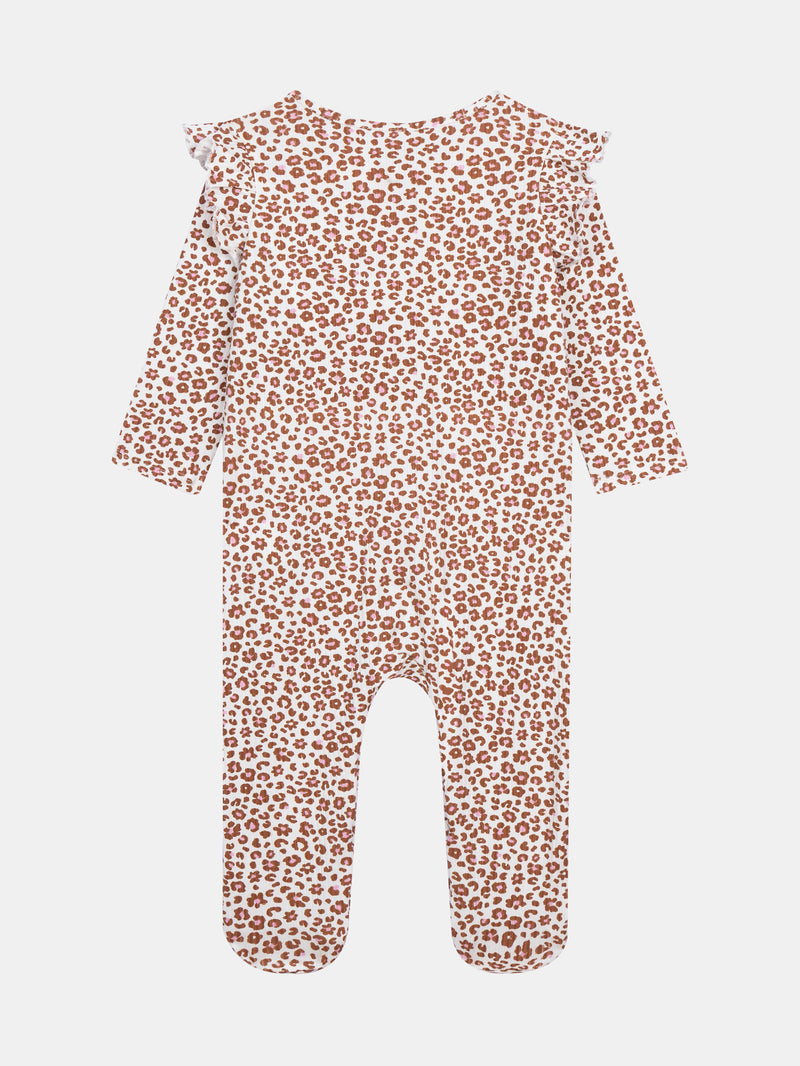 Tutina Stampata Leopardo Floreale per Bambina