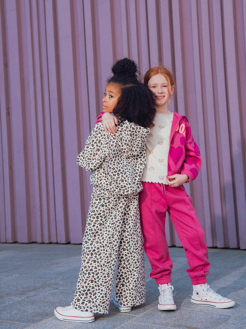 Pantaloni da Jogging con Stampa Leopardata per Ragazze
