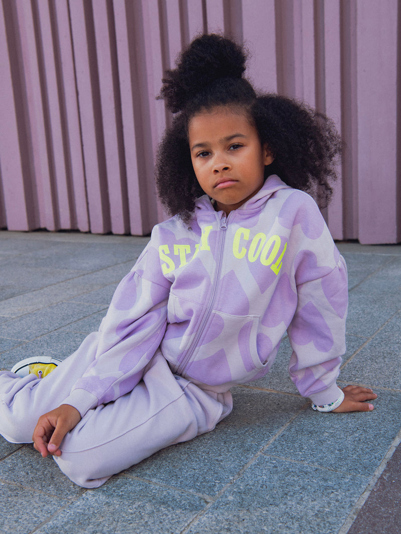 Pantaloni da jogging viola chiaro per bambina