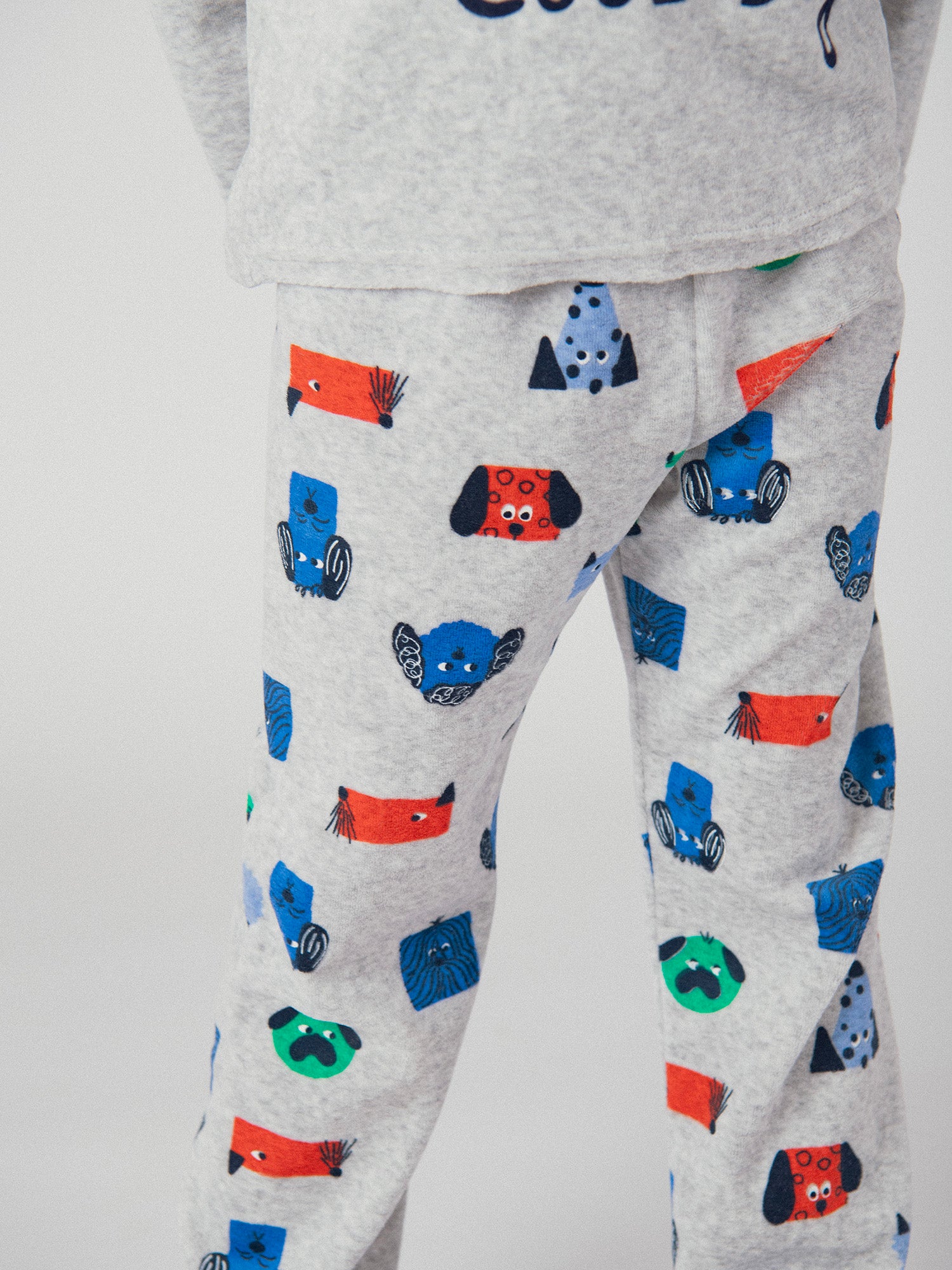 Pyjama 2 pièces gris chine "Cool Dog" pour enfant garçon