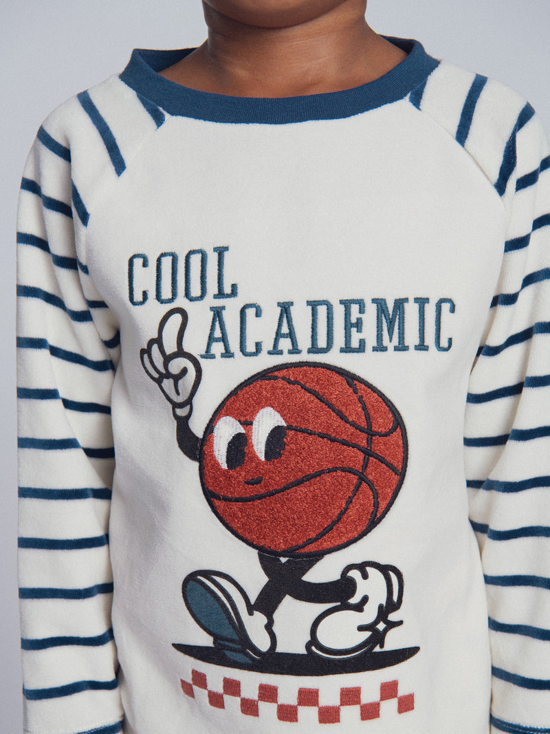Pigiama a 2 pezzi in velluto fosforescente "Cool Academic" per bambini