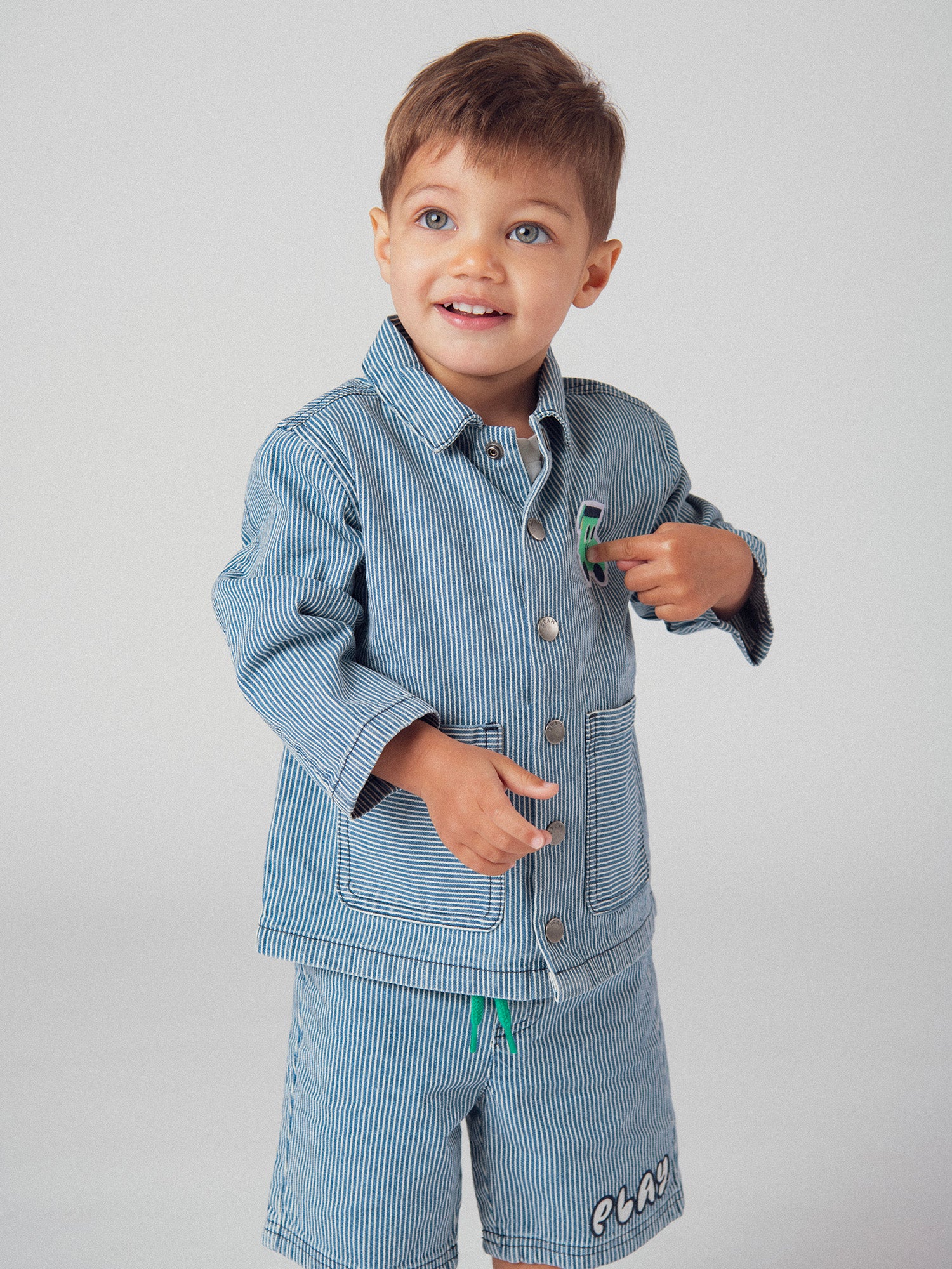 Giacca di denim a righe per bambino