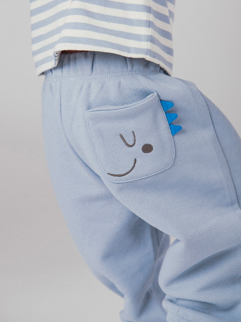Pantaloni da jogging blu in felpa per bambino