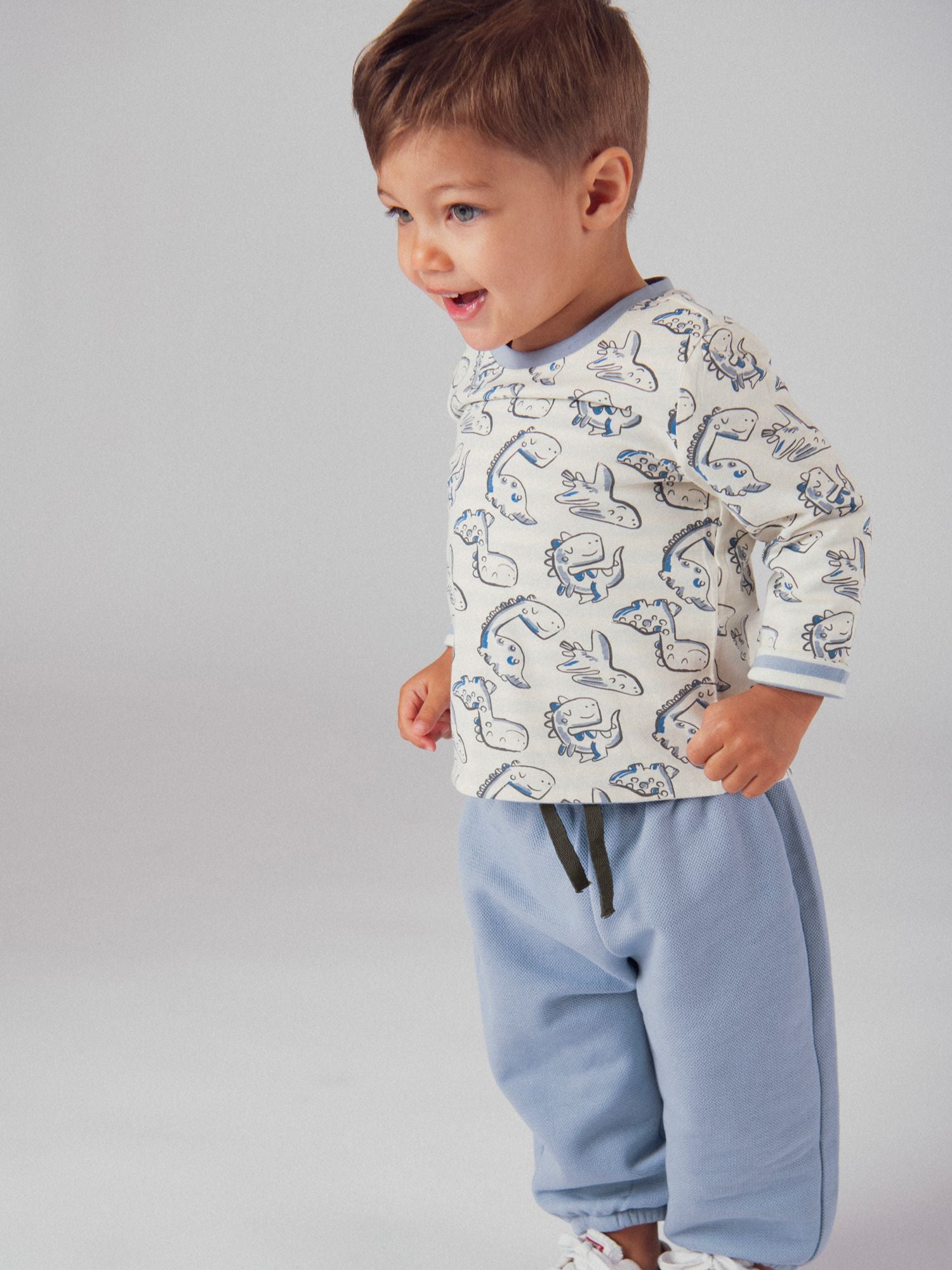 Pantaloni da jogging blu in felpa per bambino