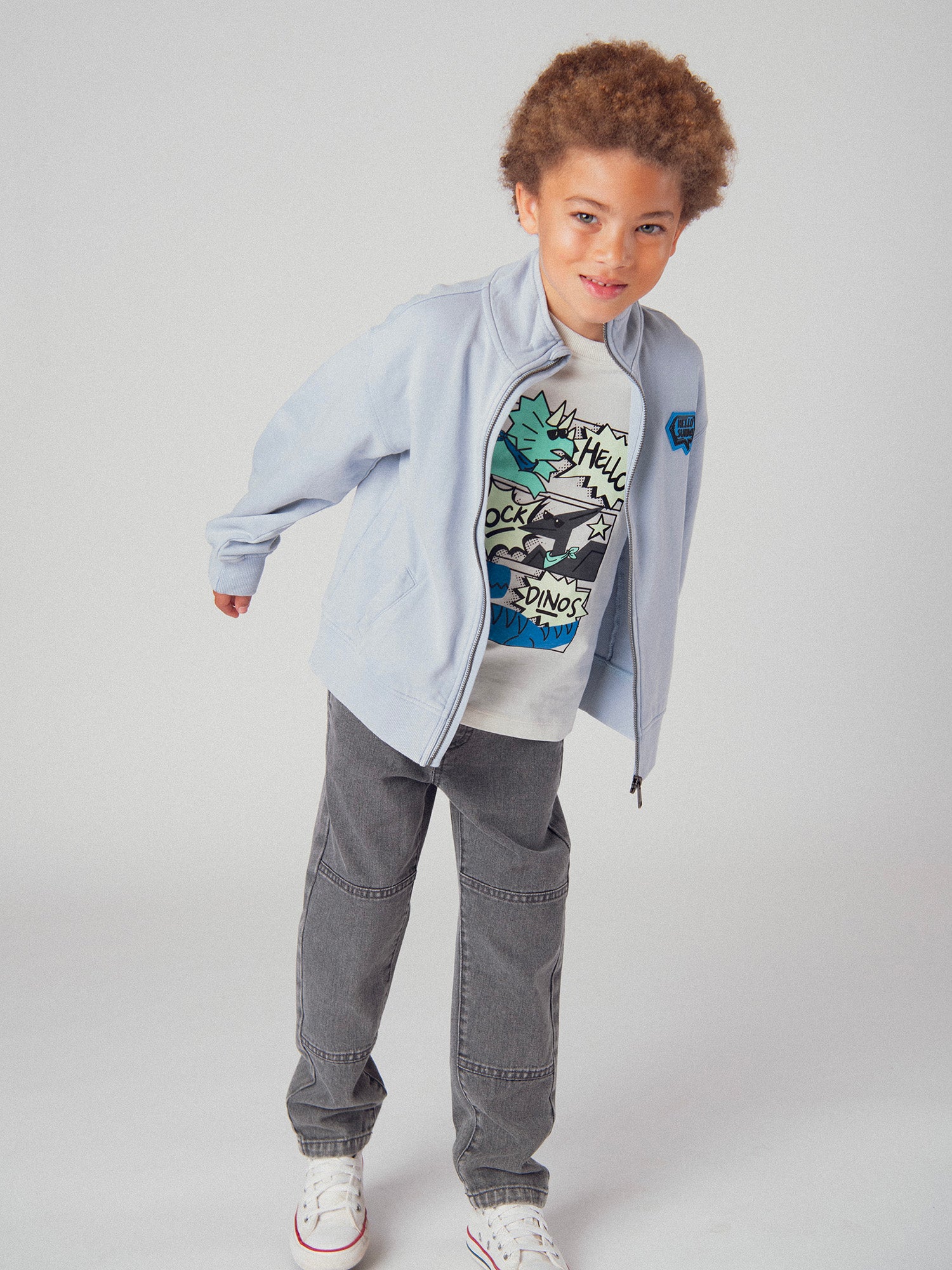 Gilet blu con zip per bambino