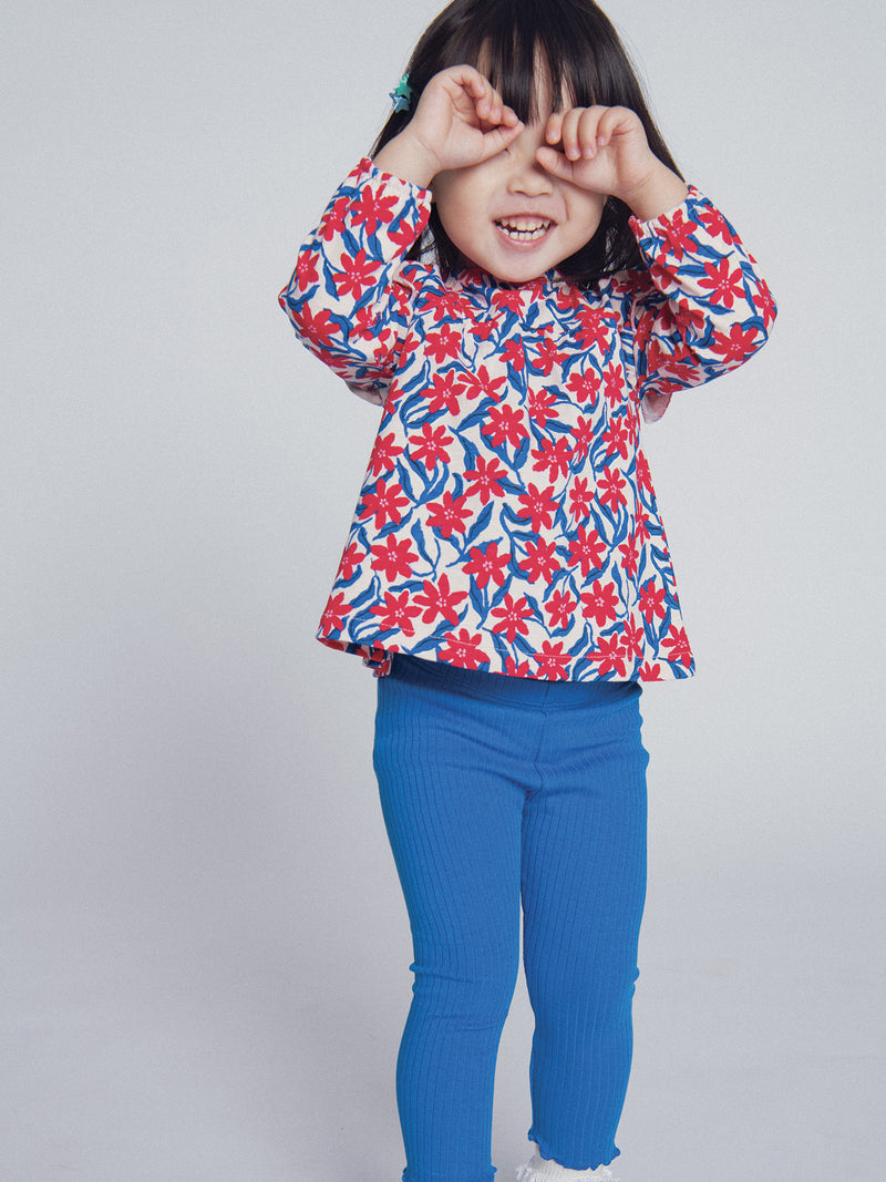 Set di tunica floreale e leggings per bambina
