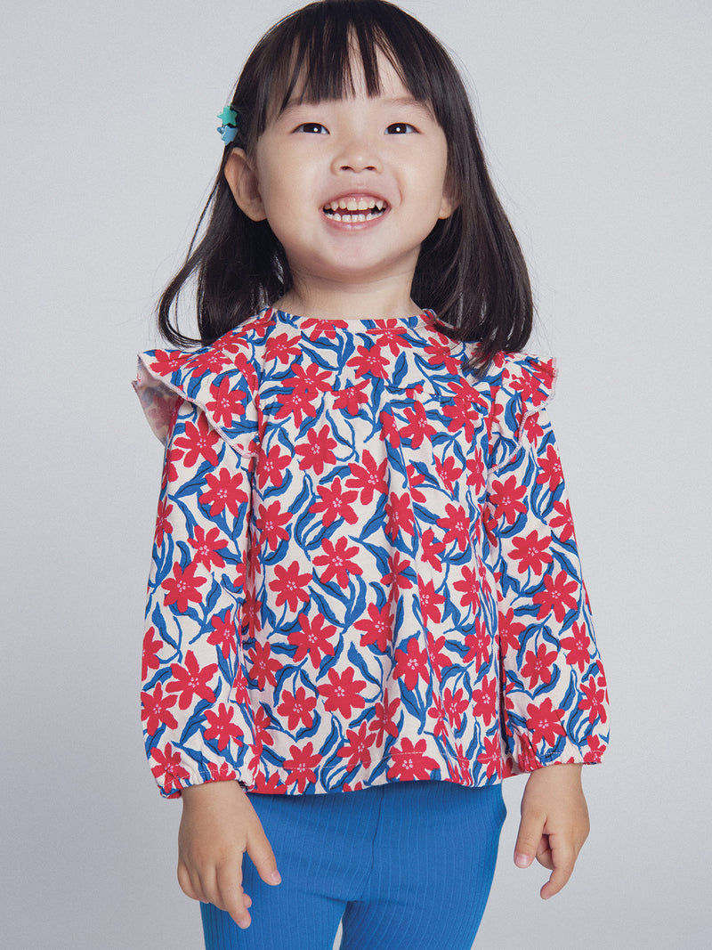 Set di tunica floreale e leggings per bambina