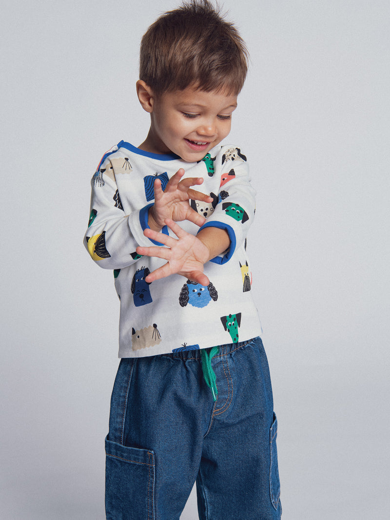T-shirt reversibile "ARTY SCHOOL" per bambino