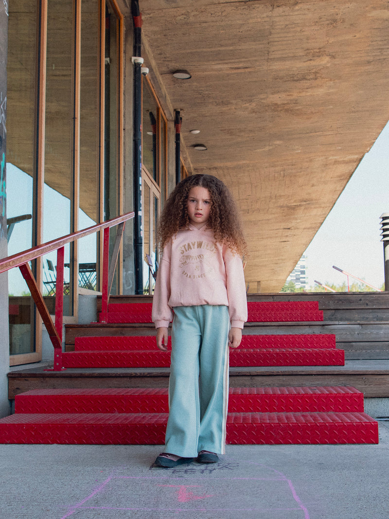 Sweatshirt rosa con cappuccio e animazione di tigre per ragazze