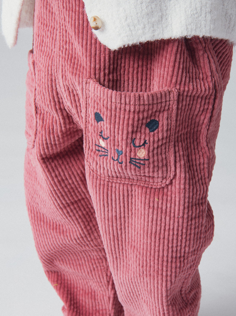 Salopette rosa "Wild Campus" per bambine