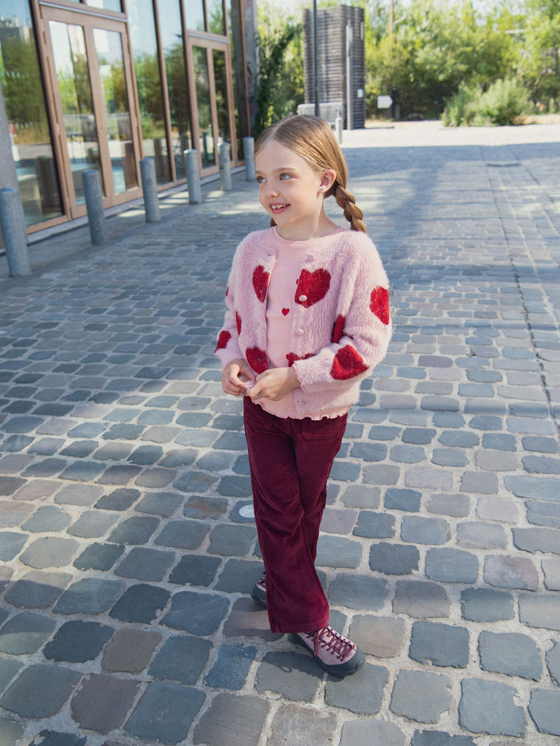 Pantaloni viola con tasche per ragazze