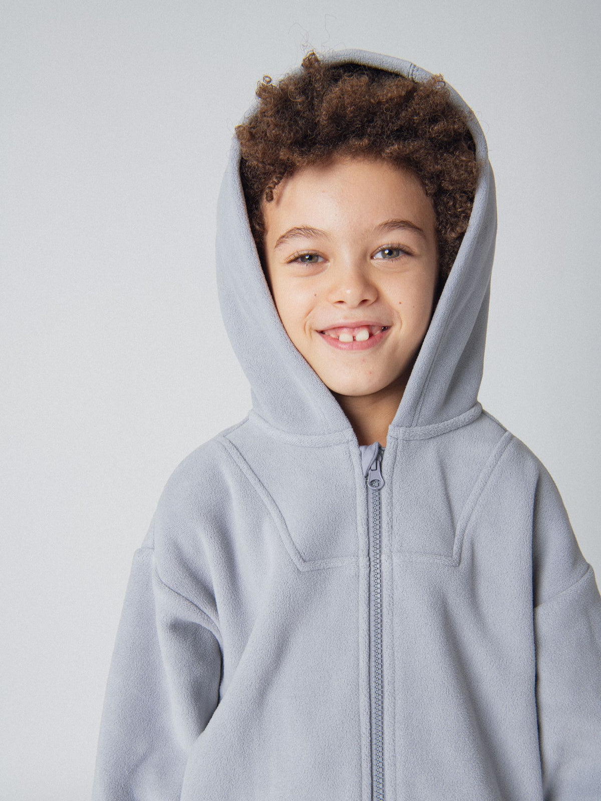 Gilet in pile blu grigiastro per ragazzi