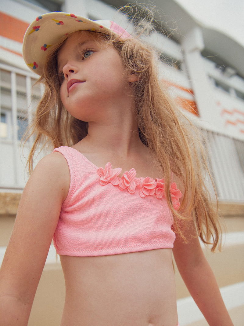 Costume da bagno rosa a due pezzi per ragazze