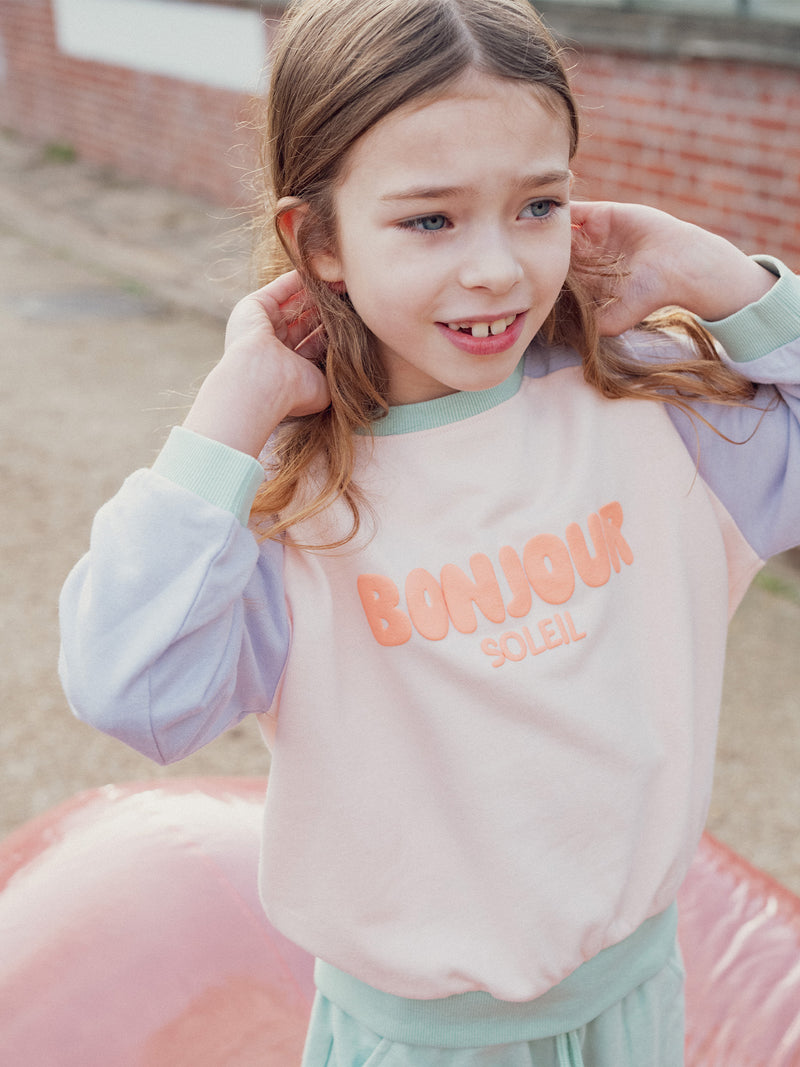 Maglia da jogging colo block animazione ciao per ragazze