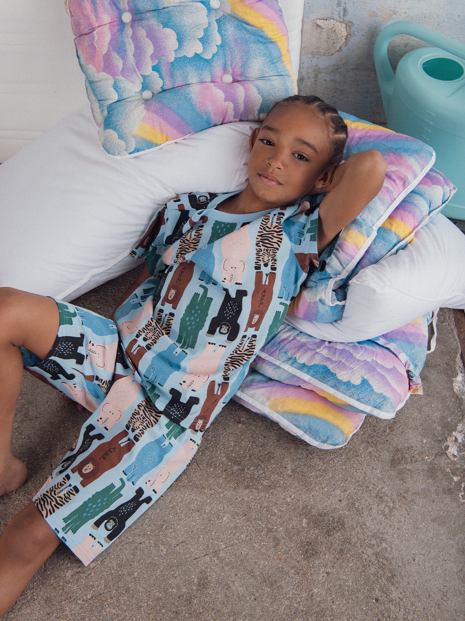 Pigiama corto stampato "Jungle Party" per bambino