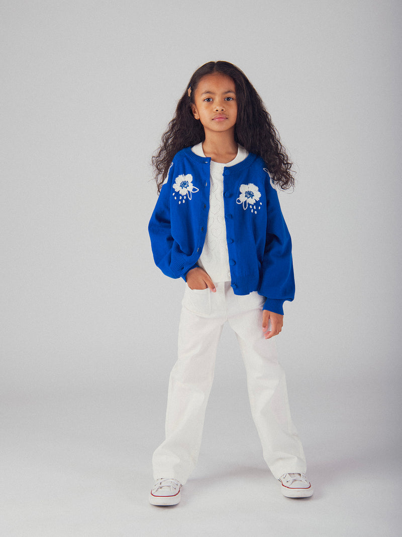 Pantaloni bianchi sporchi con tasche per ragazze