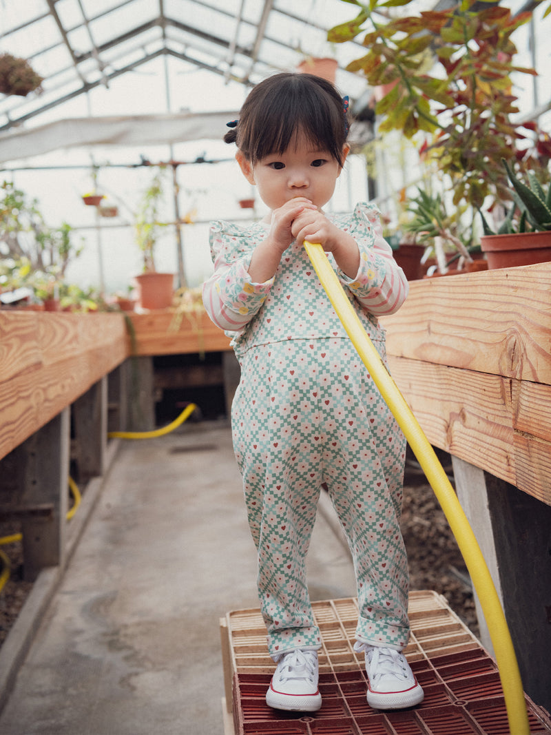 T-shirt reversibile con motivo fiori pastello per bambina