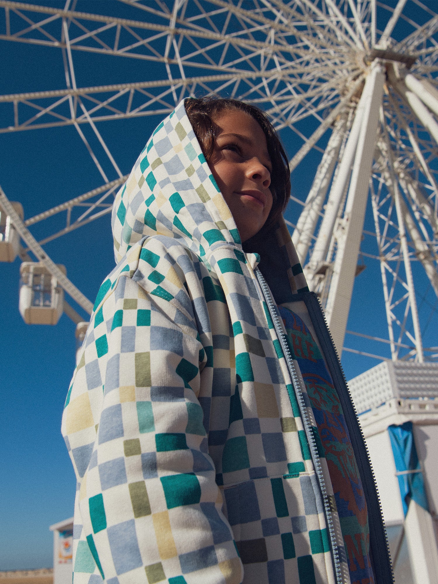 Sweat à capuche imprimé graphique pour garçon