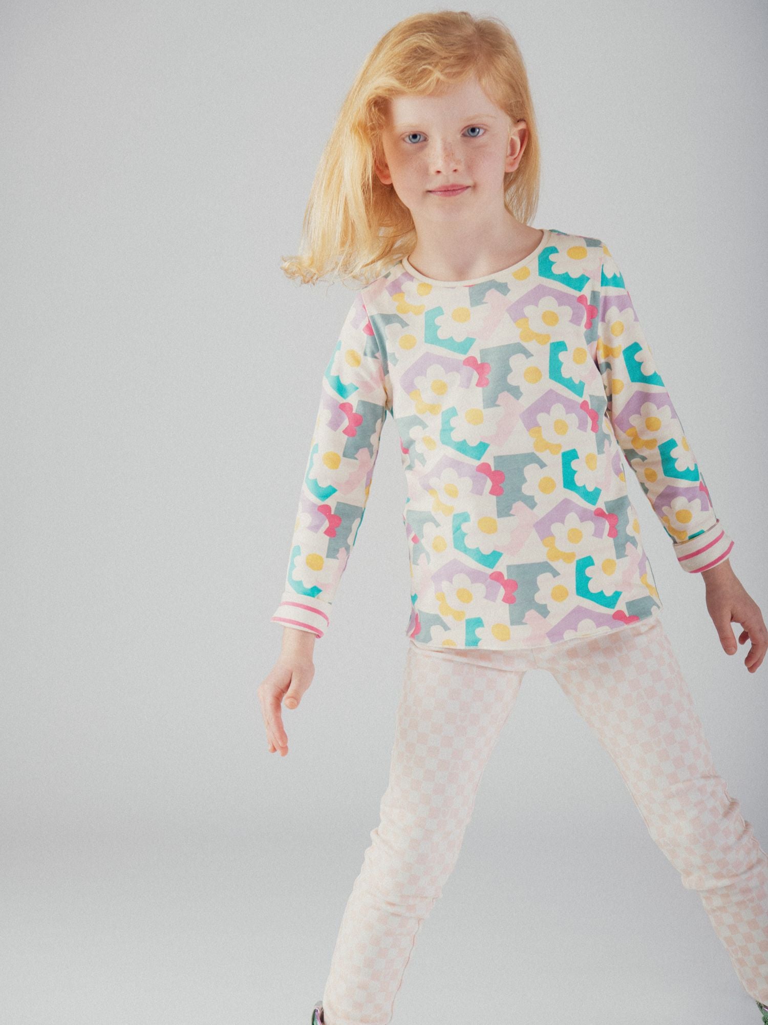 T-shirt a maniche lunghe reversibile per ragazze