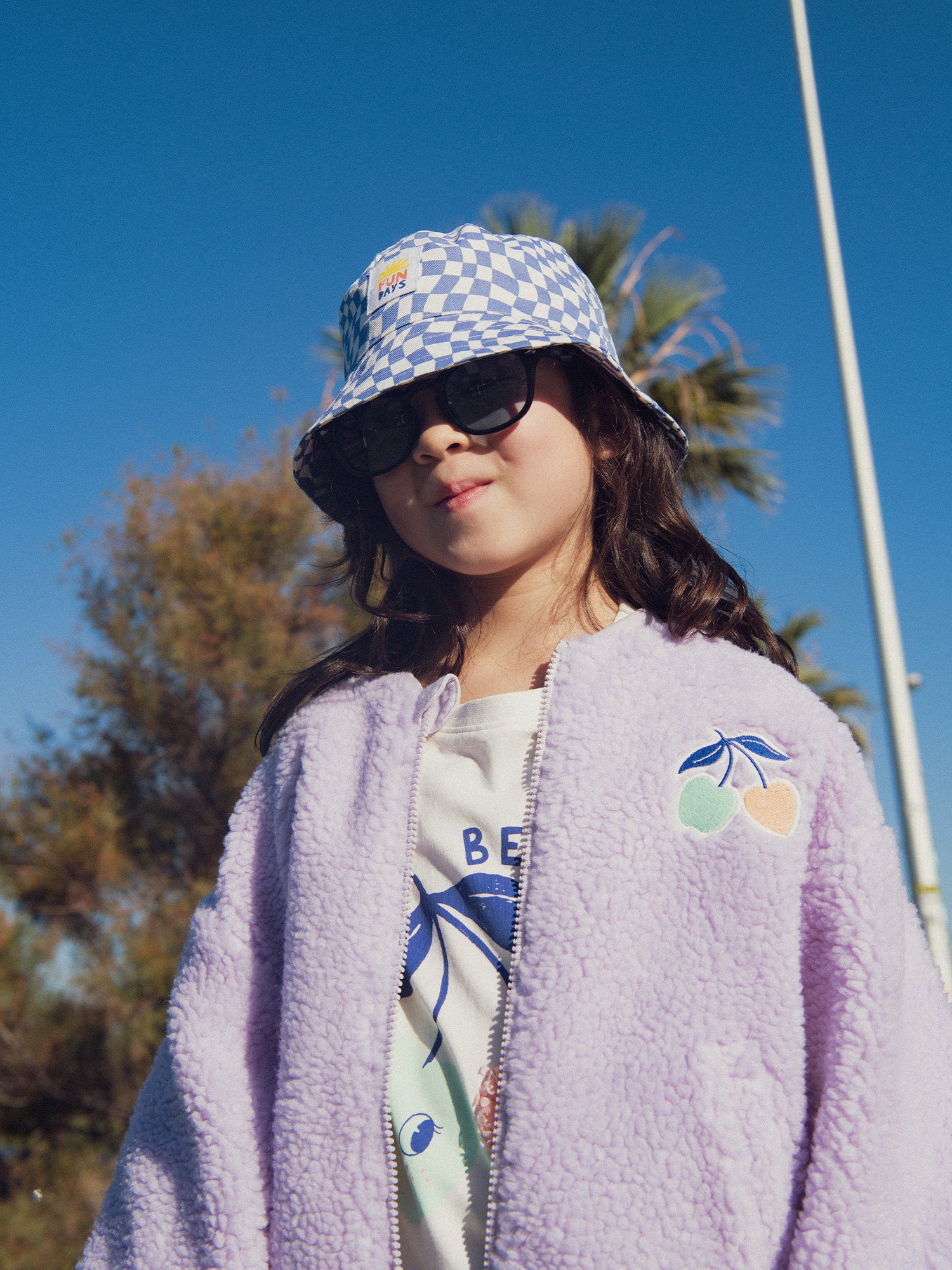 Giacca reversibile viola per ragazze