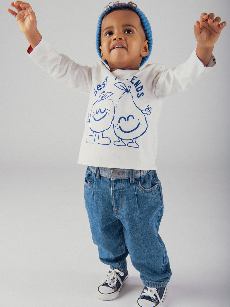 T-shirt reversibile con motivo di frutta per bambino