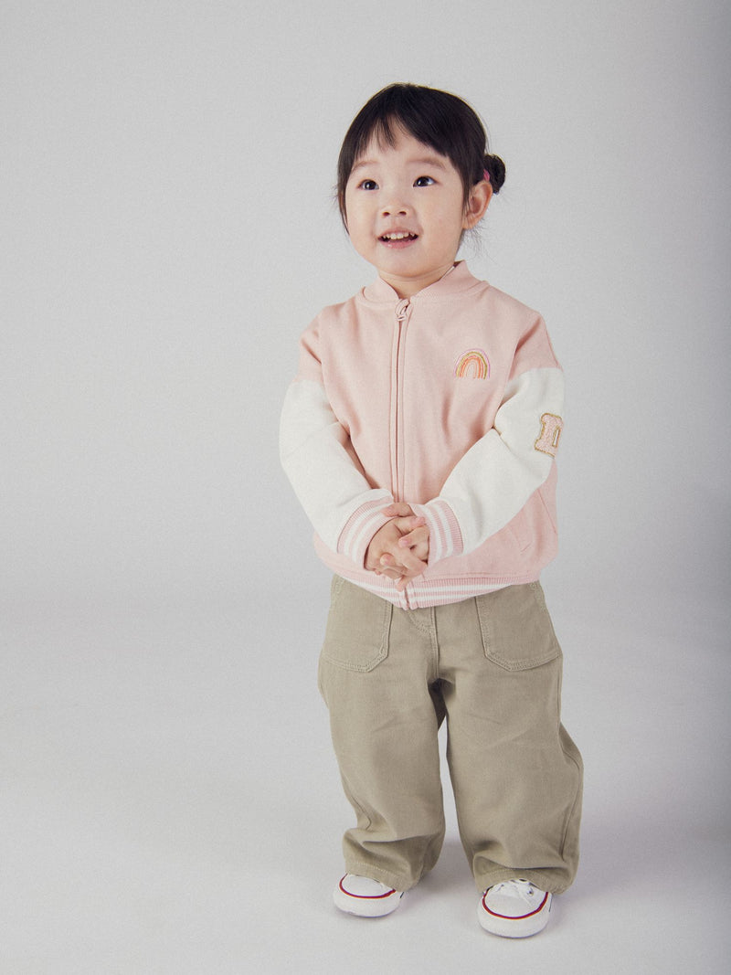 Bomber Rosa Vintage per Bambina