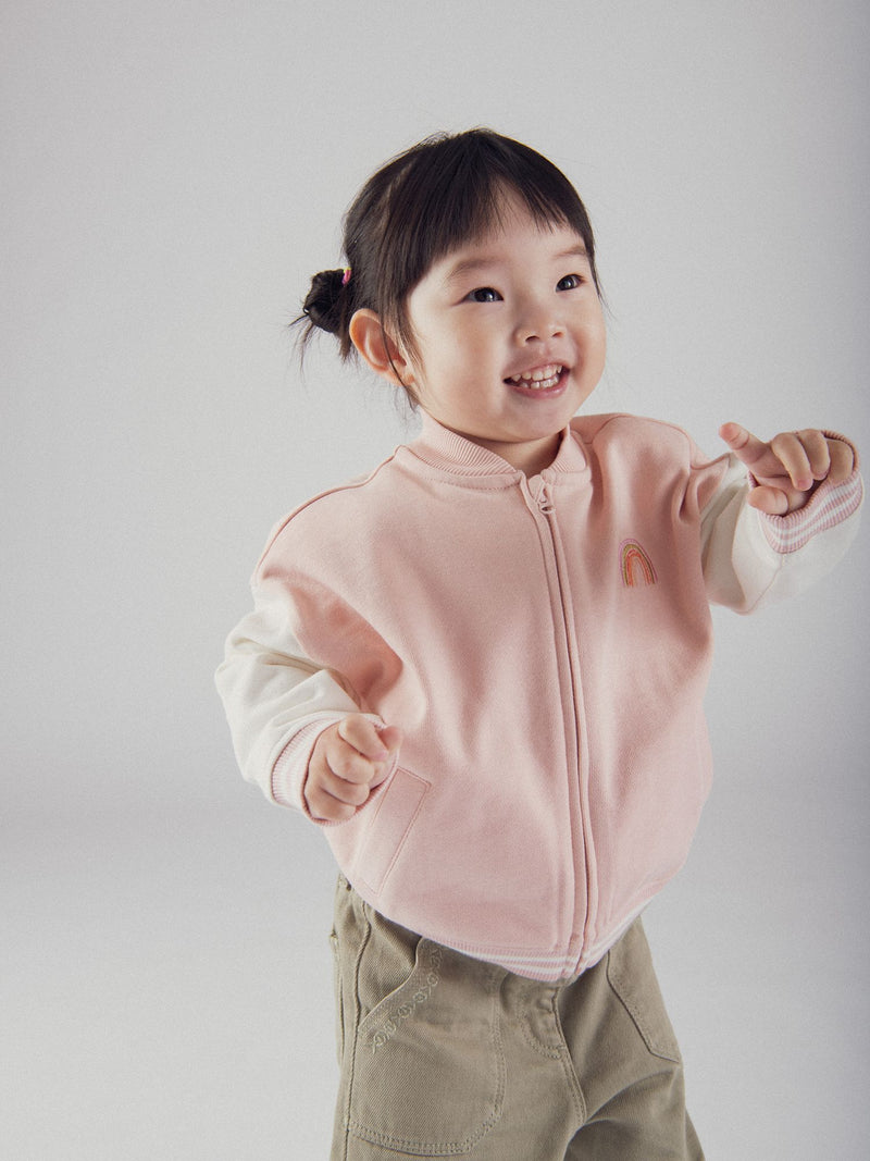 Bomber Rosa Vintage per Bambina