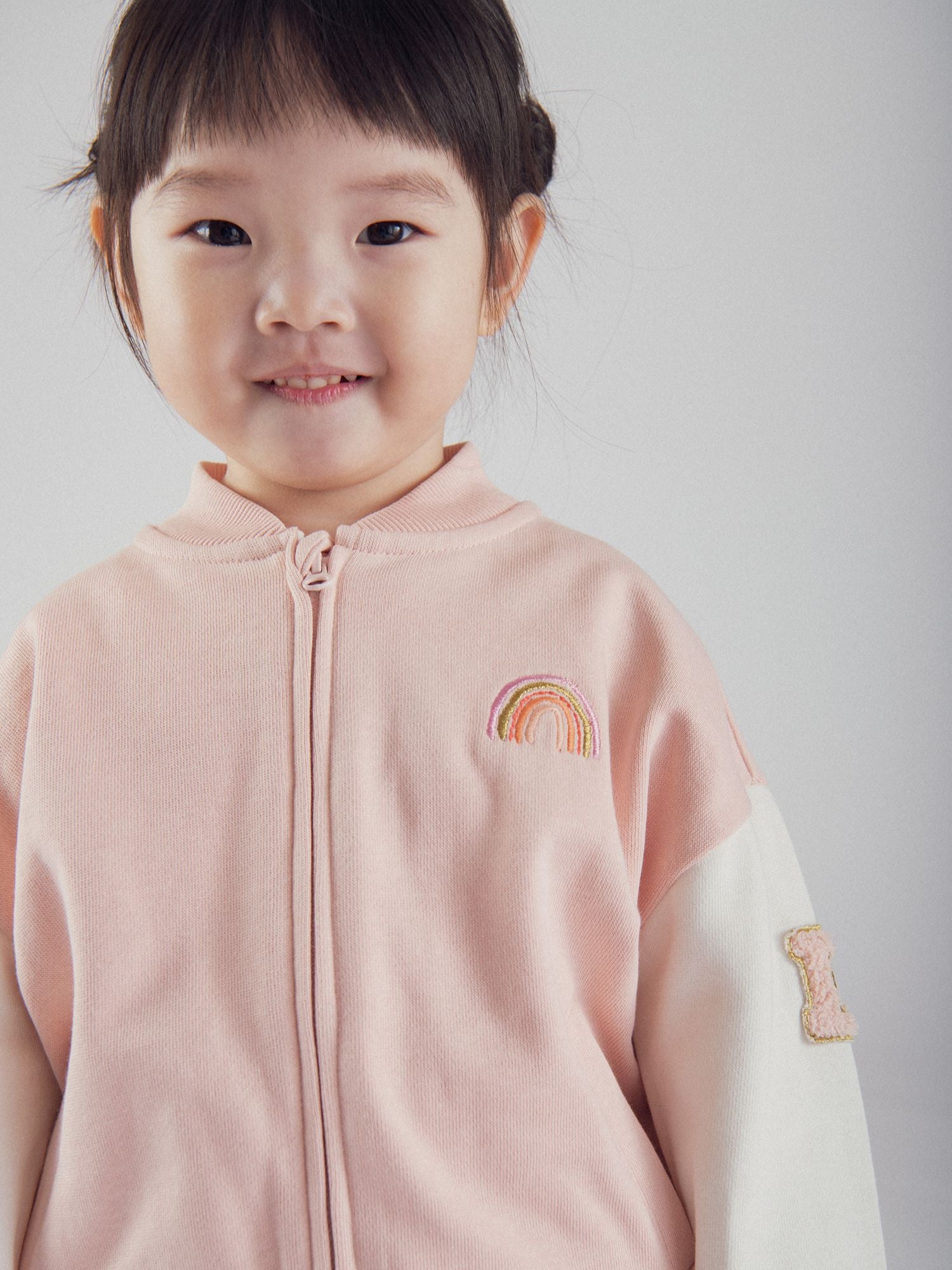 Bomber rose vintage pour bébé fille