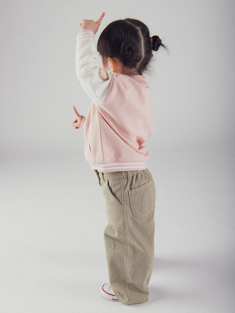 Bomber Rosa Vintage per Bambina