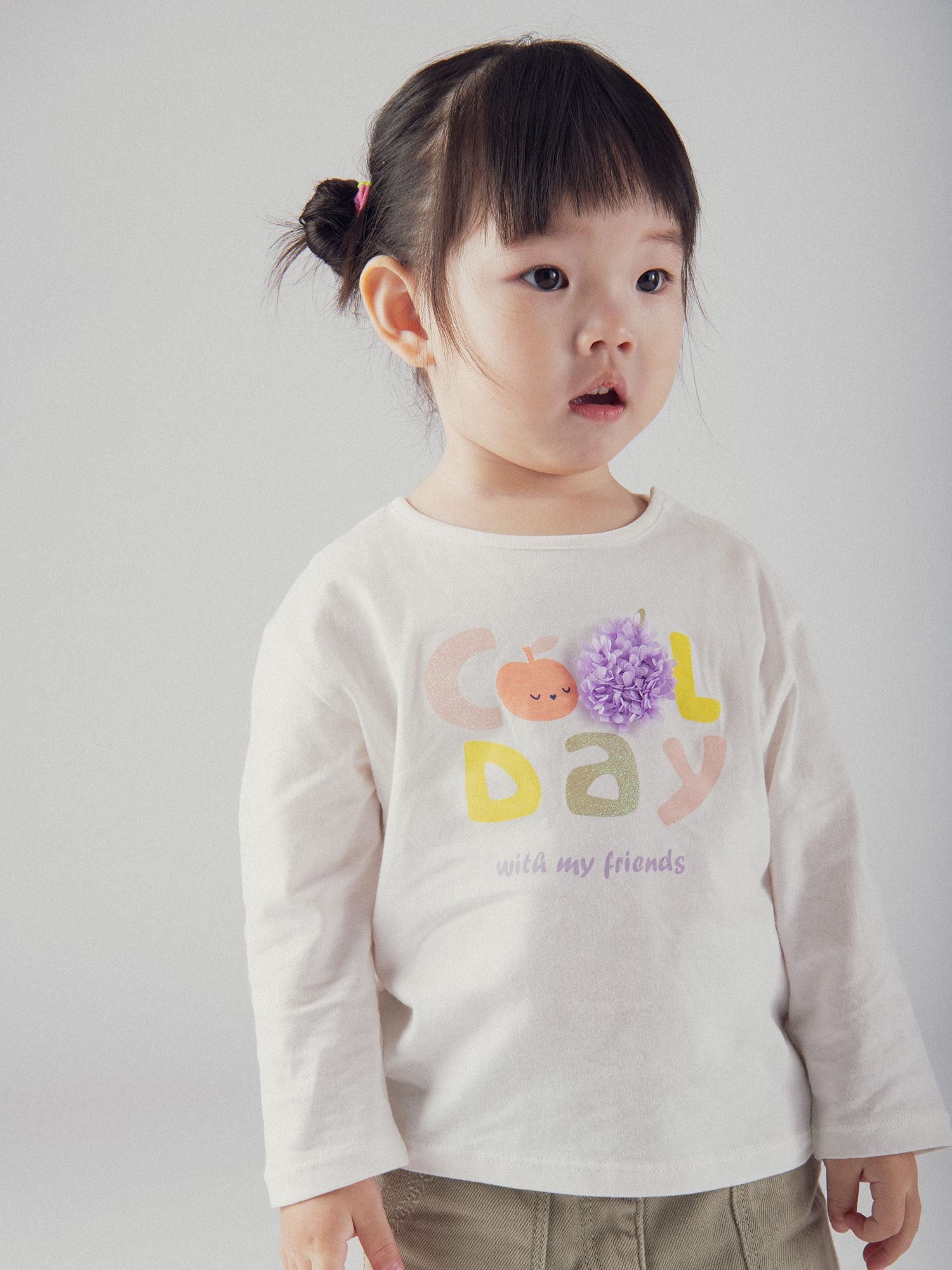 T-shirt con motivo di frutta pastello per bambina