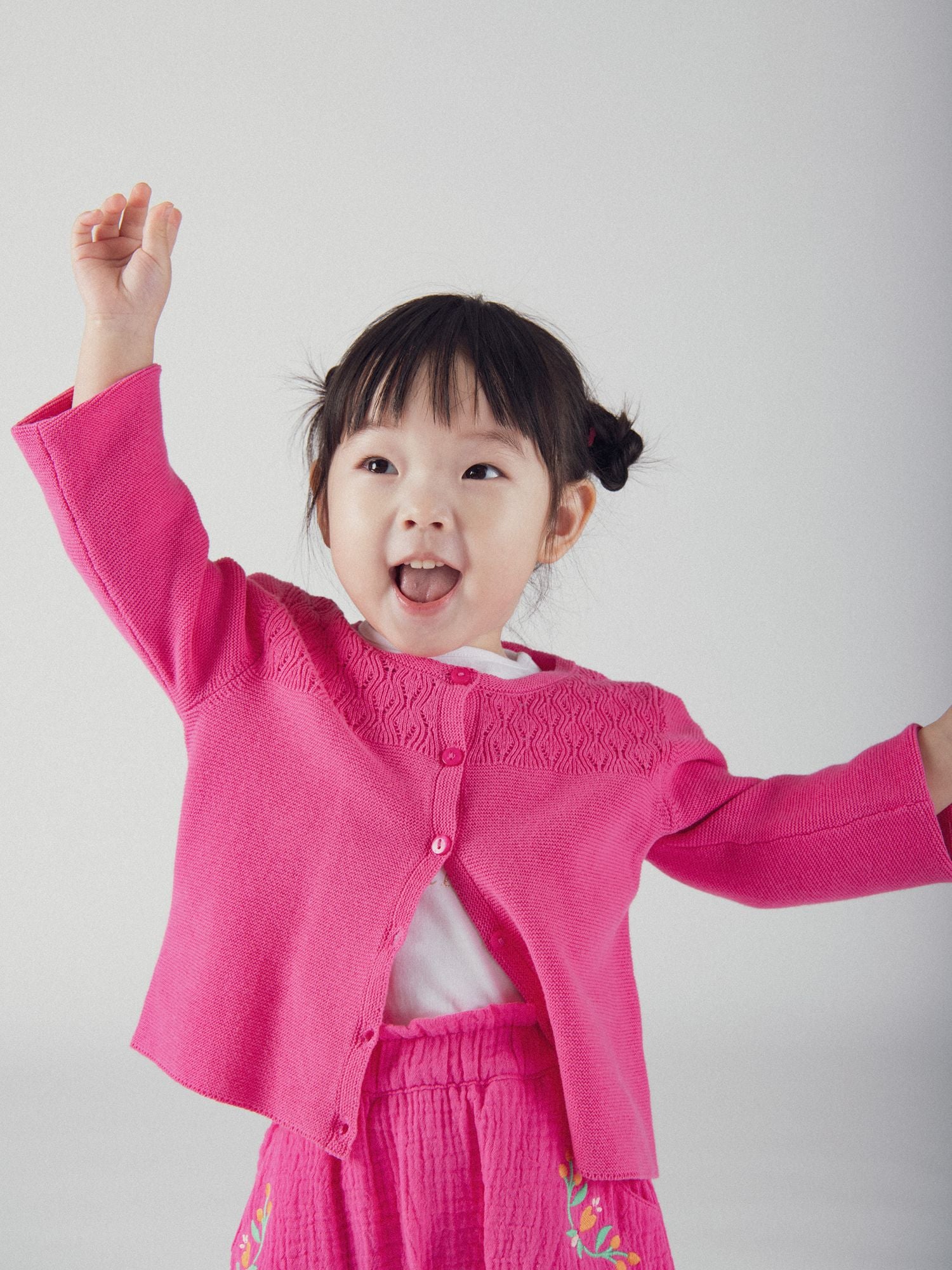 Cardigan rosa passione per bambine