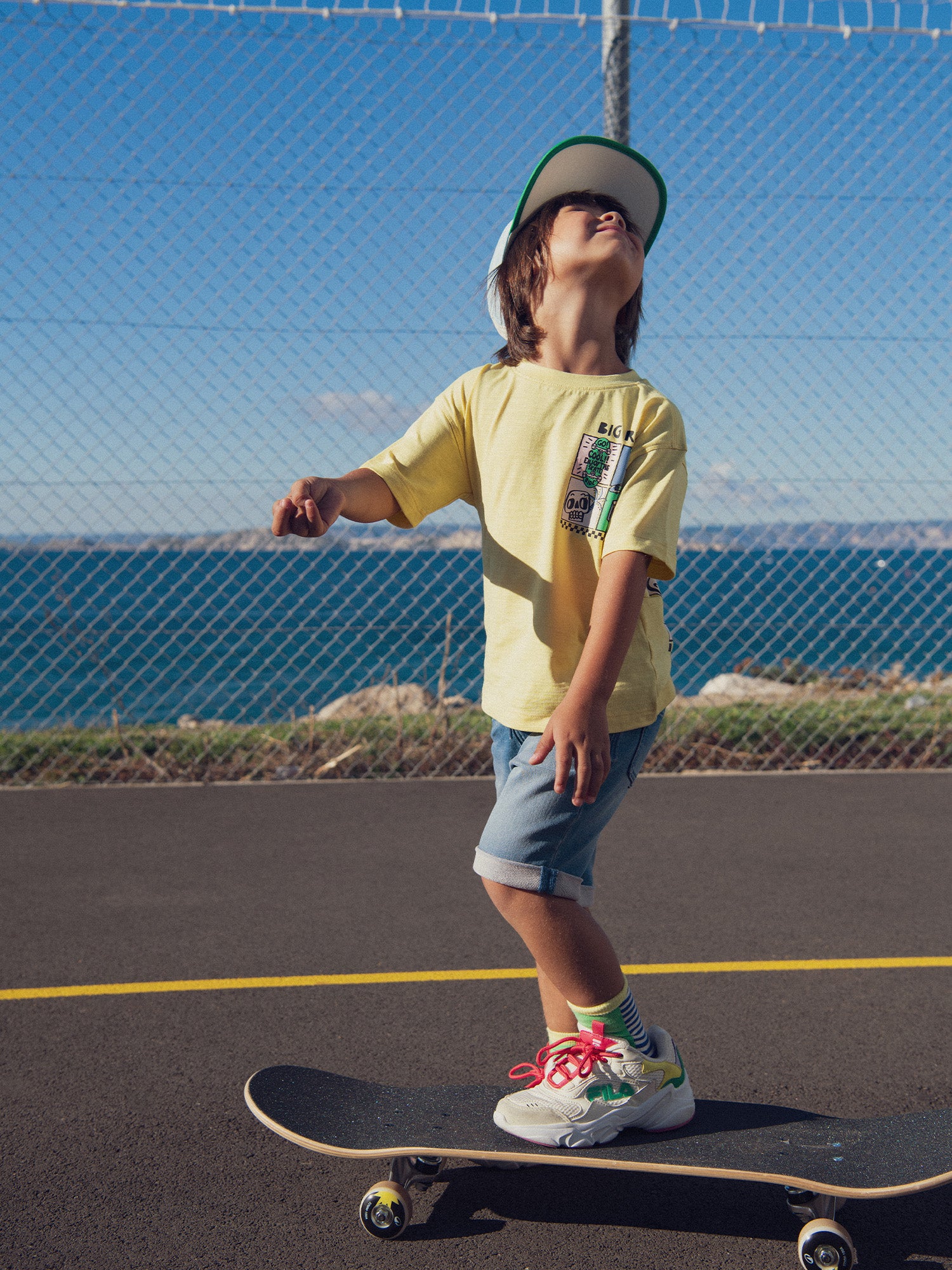 Bermuda in denim blu per ragazzo