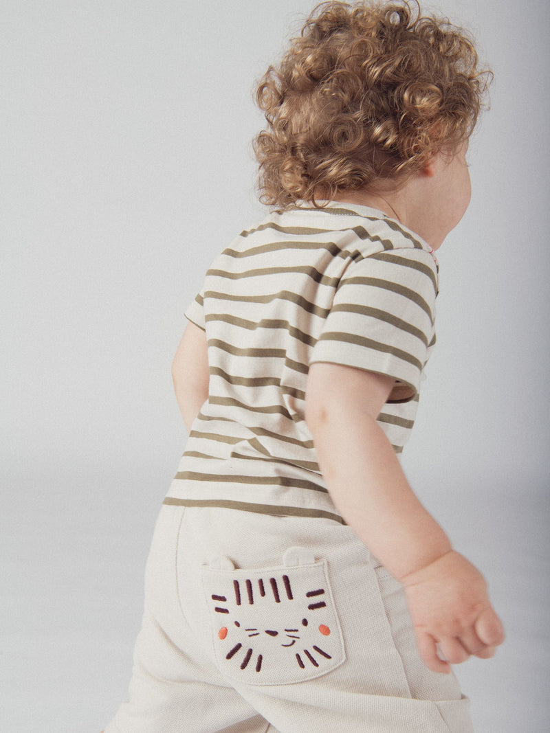 Bermuda sable motif "Tigre" pour bébé garçon