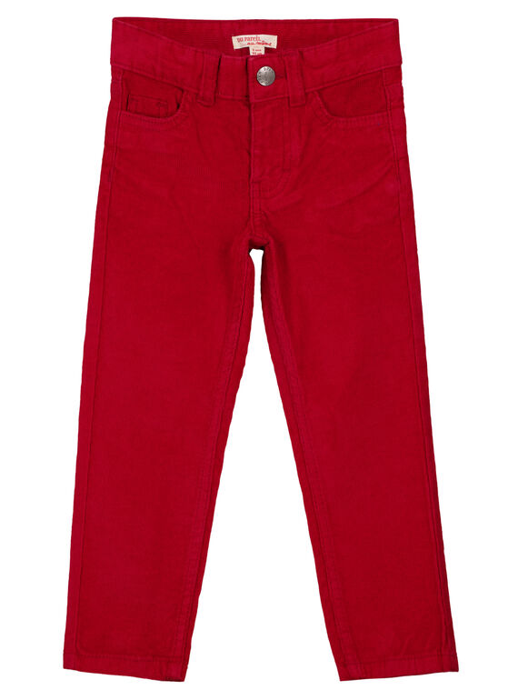 Pantaloni in Velluto Rossi Regular GOJOPAVEL4 / 19W90233D2BF508