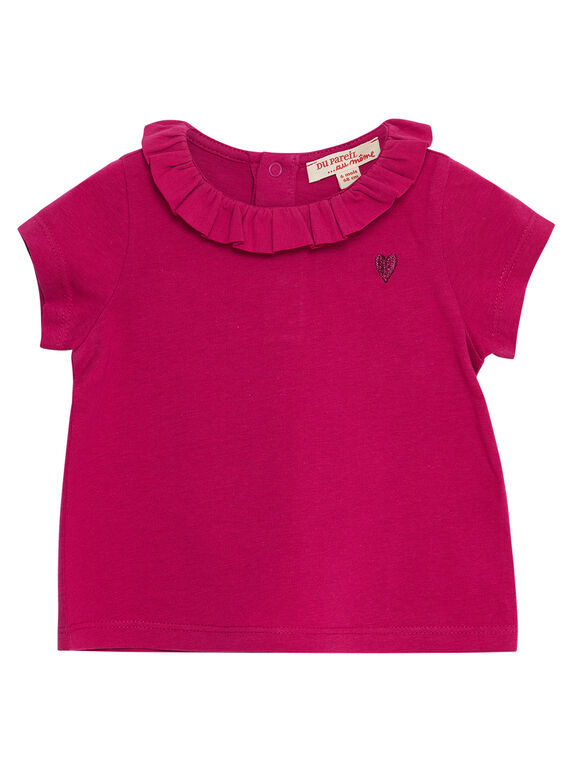 Top maniche corte fucsia neonata JIJOBRA9 / 20SG09T2BRA310