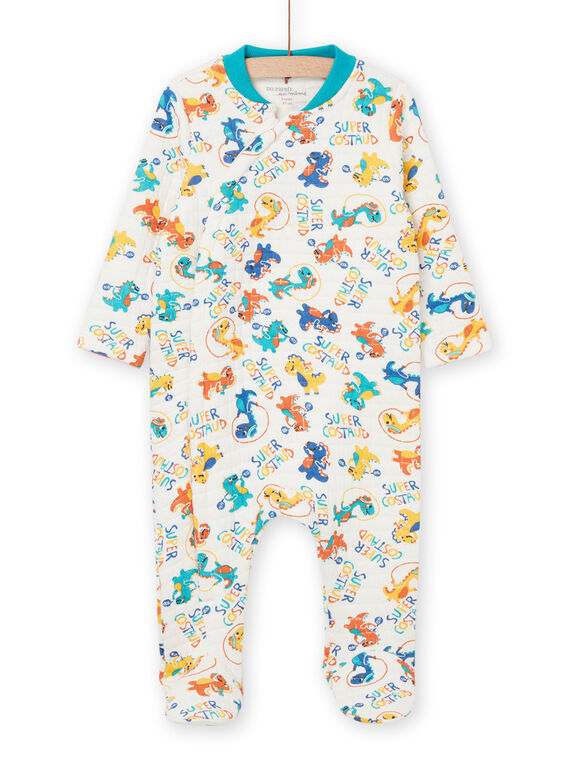 Tutina con stampa dinosauri e scritta REGAGREDIN / 23SH1452GRE001