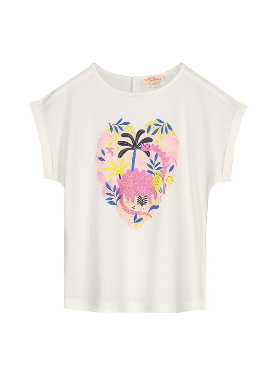 T-shirt ecrù con stampa bambina GABLETI2 / 19W90192TMC001