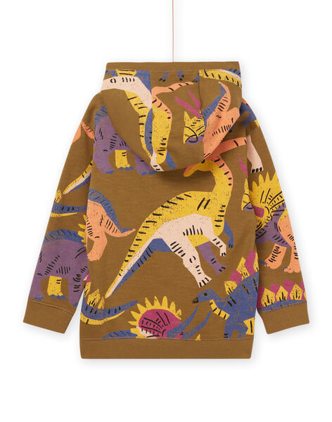 Felpa con tessuto felpato con cappuccio e stampa dinosauri ROMAGSWE / 23S902T1SWEG631