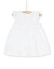 Abito bianco arricciato RINEOROB2 / 23SG09O2ROB000