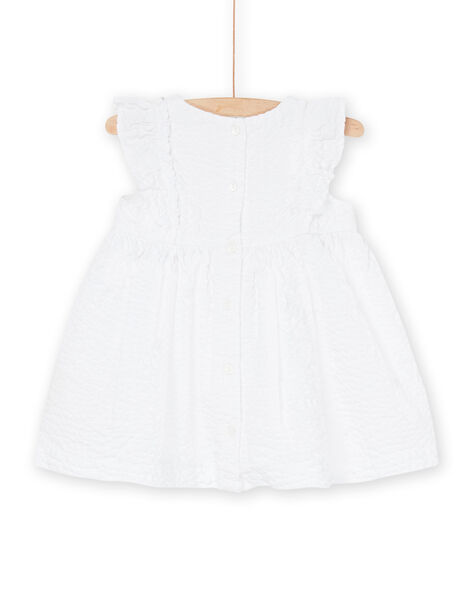 Abito bianco arricciato RINEOROB2 / 23SG09O2ROB000