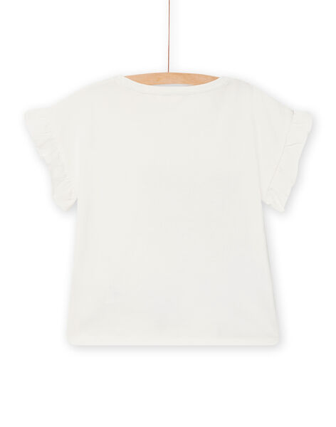 T-shirt ecrù con paillettes double face bambina NAGATI1 / 22S901O2TMC001