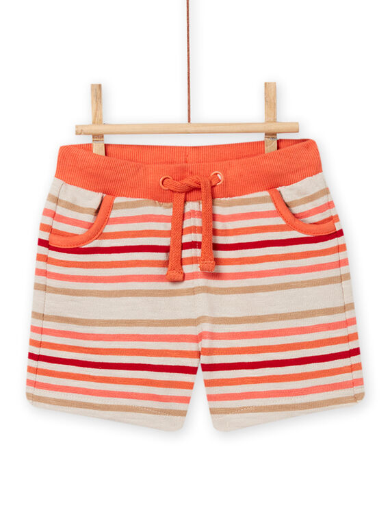 Shorts a righe ecrù neonato NUFLABER2 / 22SG10R1BER009