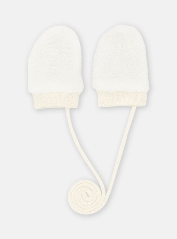 Muffole ecrù neonato SYUGROMOU2 / 23WI10O1GANA002
