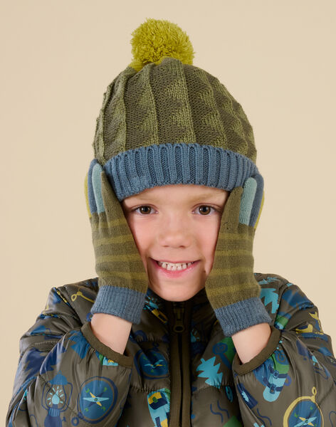 Berretto in jacquard con pompon PYOGROBON6 / 22WI02G2BONA016