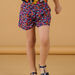 Shorts multicolori con stampa a fiori