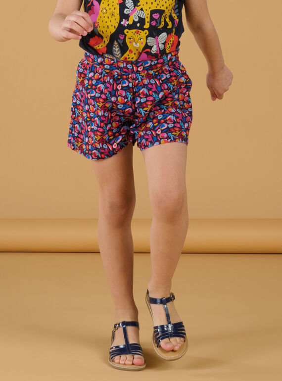 Shorts multicolori con stampa a fiori RAJUNSHORT / 23S901U1SHOC243