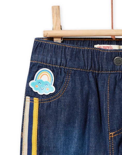 Jeans denim scuro motivi arcobaleno neonato NULUJEAN / 22SG10P1JEAK005