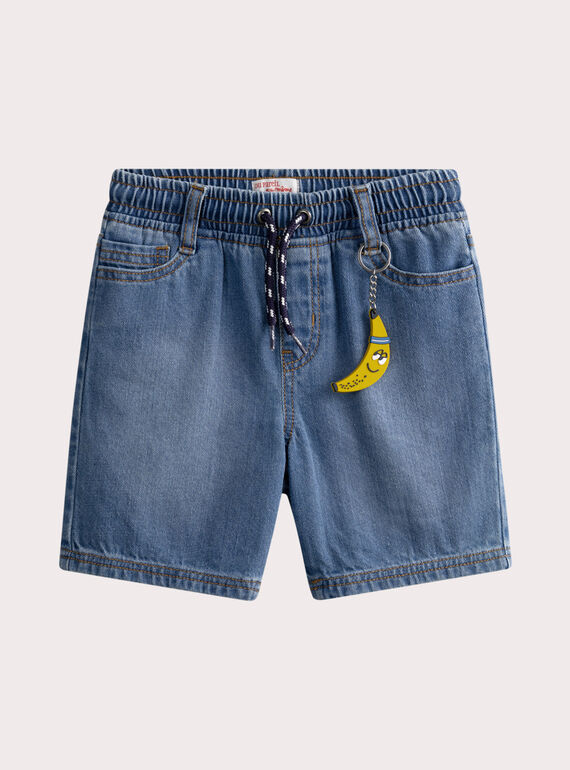 Bermuda in denim con portachiavi WOLIBER4 / 25S902T2BERP274